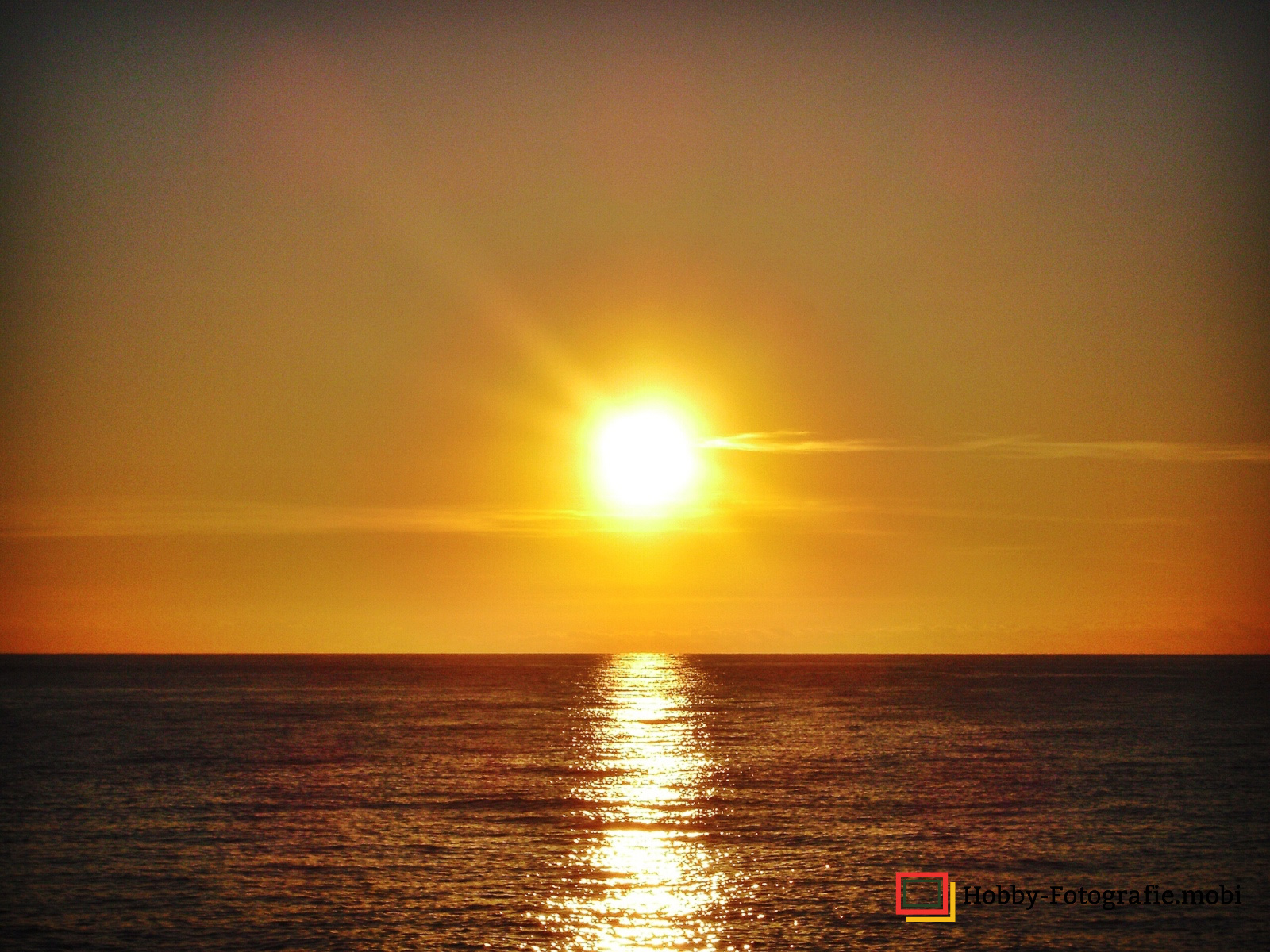 Sonnenuntergang auf offener See