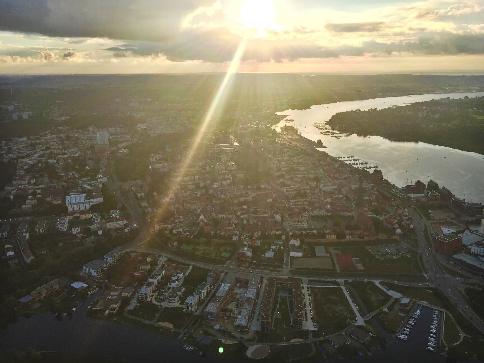 Heißluftballonfahrt über Rostock