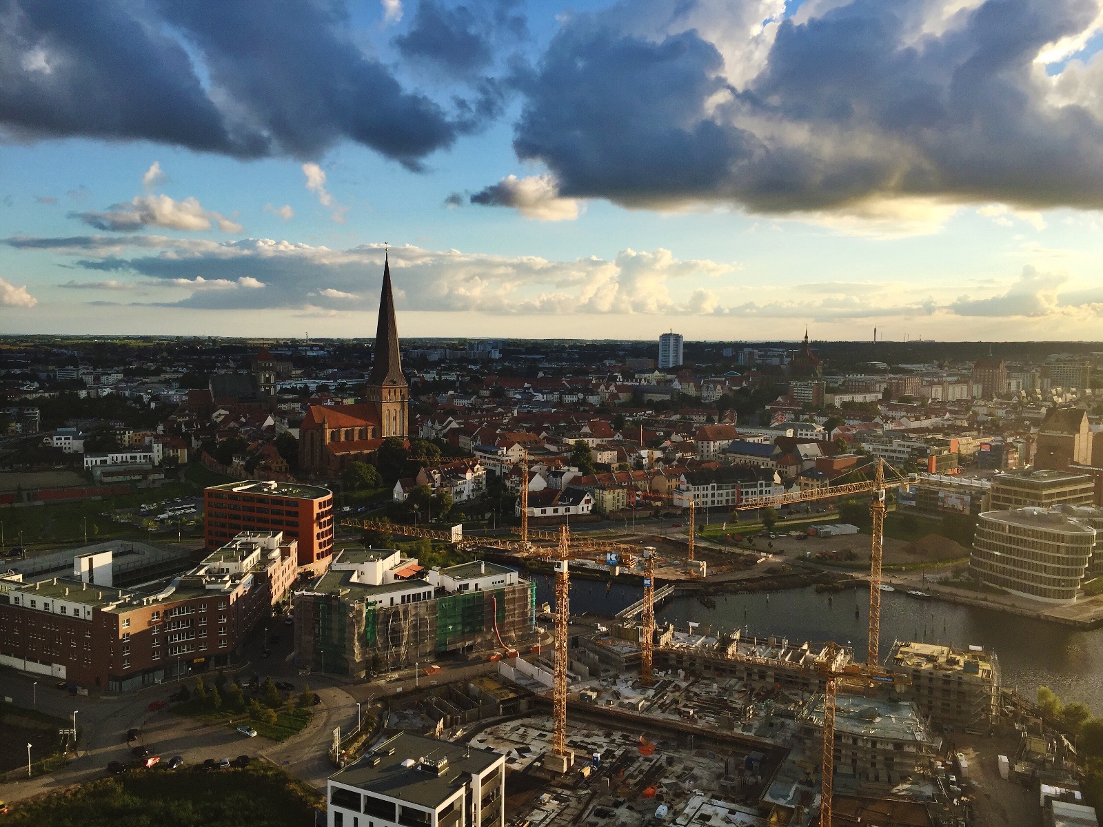 Heißluftballonfahrt über Rostock