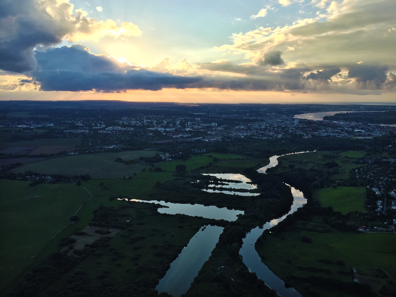 Heißluftballonfahrt über Rostock